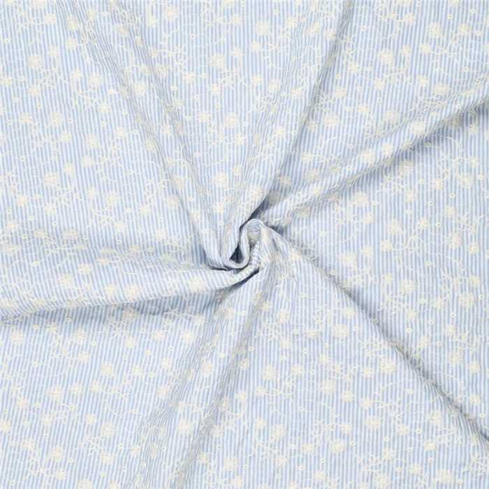 Coton rayé brodé Pica Coton rayé brodé Pica