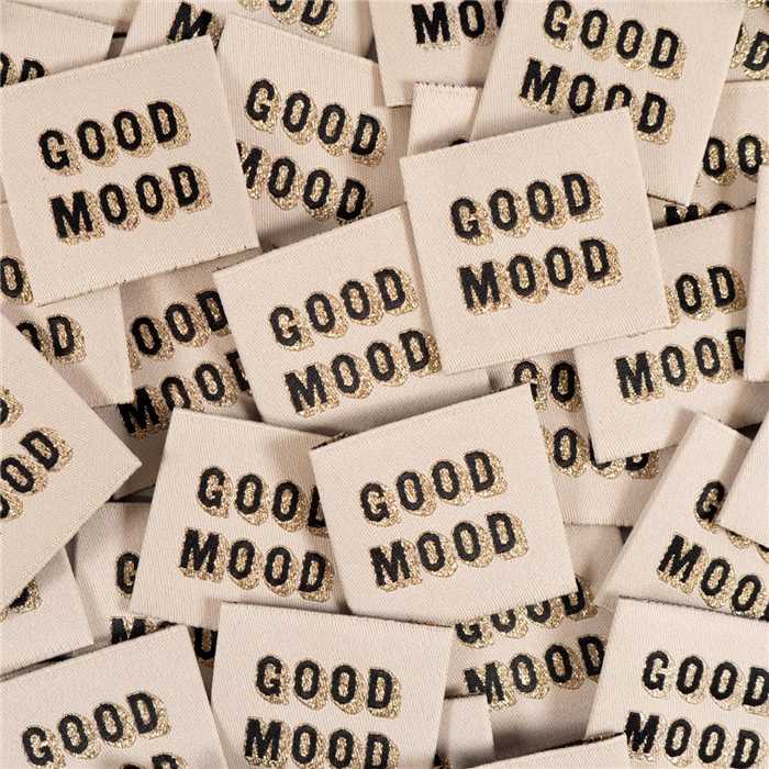 Etiquettes tissées "Good Mood"
