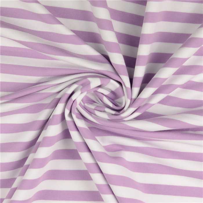 French Terry Stripes Lilas