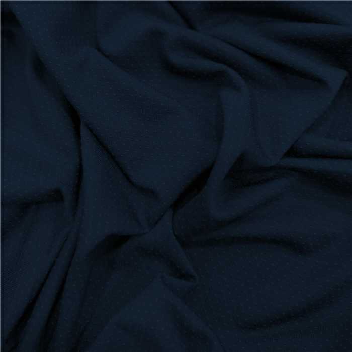 Jersey de laine Bleu plumetis