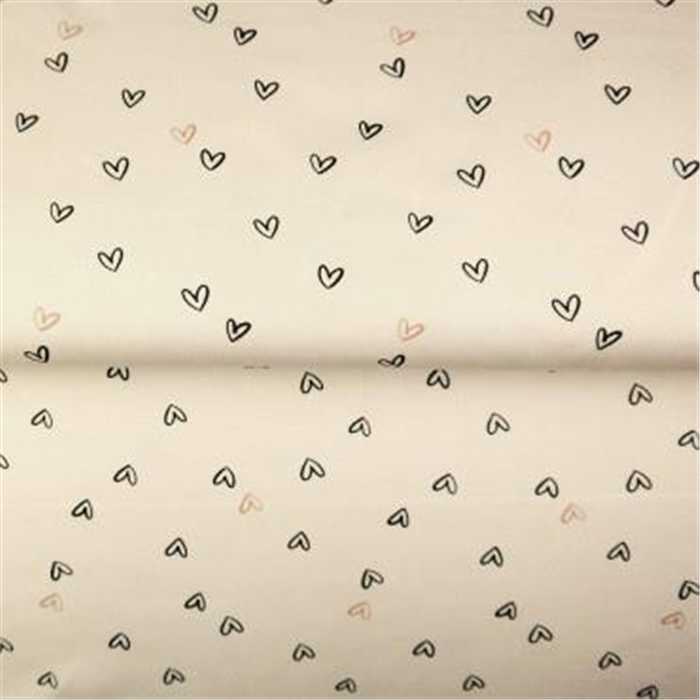 Popeline de coton Hearts Mix Popeline de coton Hearts Mix