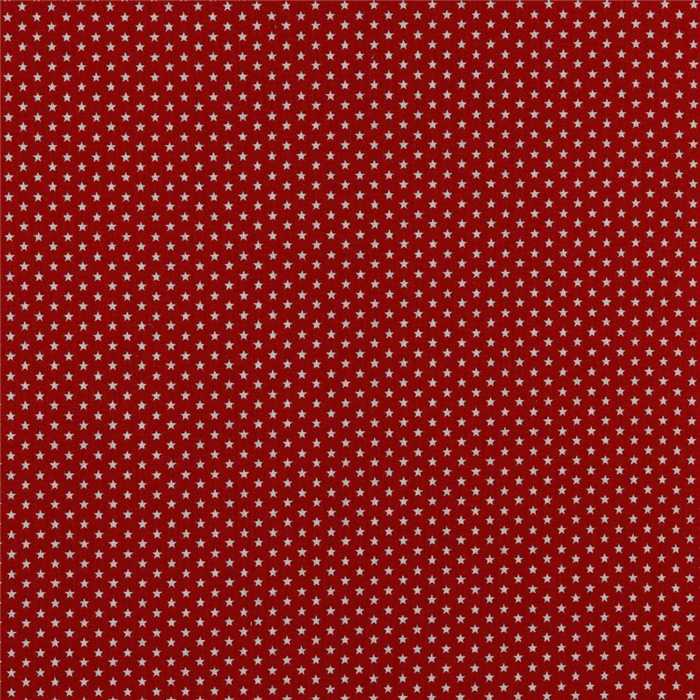 Popeline de coton Mini Stars Red
