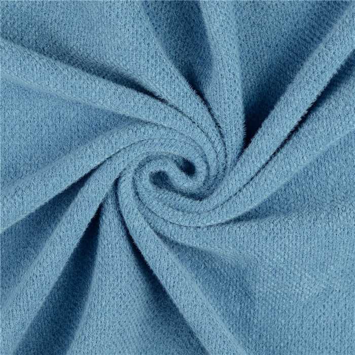 Tissu manteau tricot Bleu